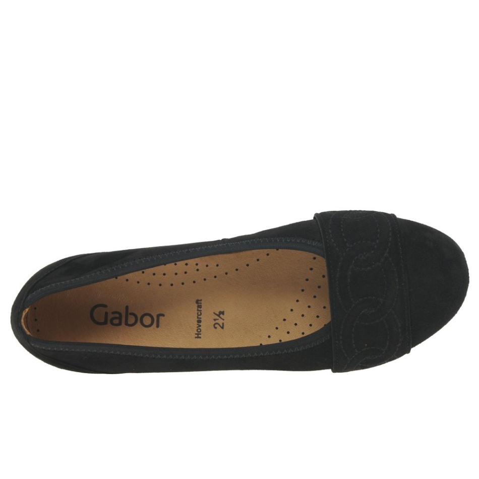 Daim Noir Ressemblance Dames Chaussures Gabor | Exclusif